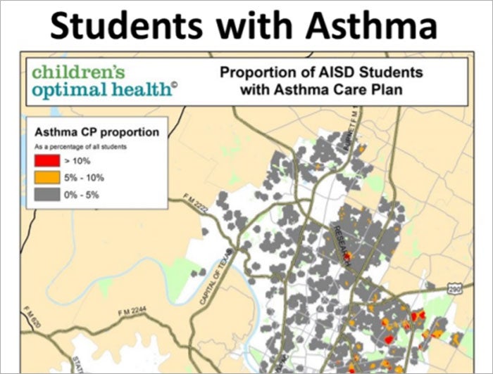 seton healthcare asthma map